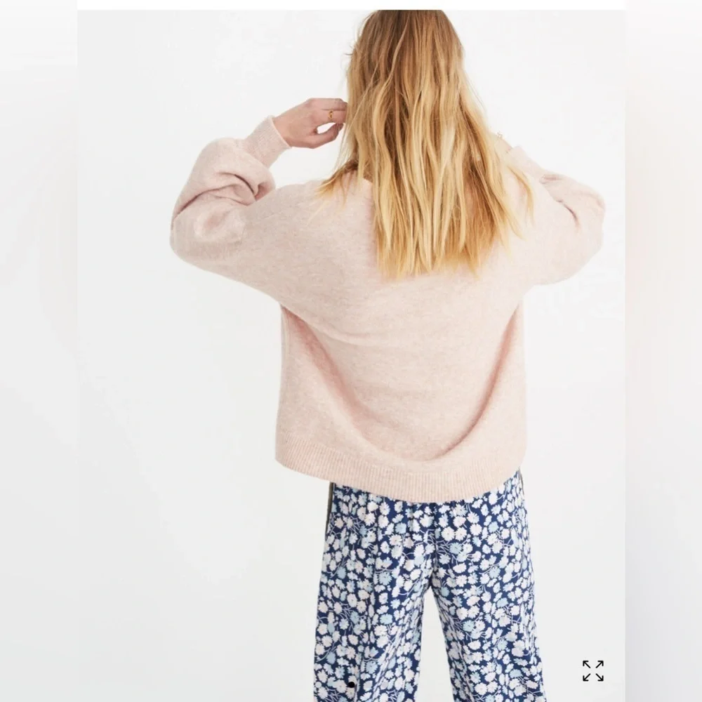 Madewell Gladwell Balloon-Sleeve Pullover alpaca wool blend Sweater small - Picture 2 of 7